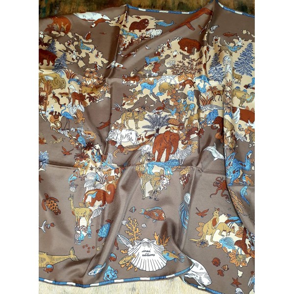 Inoui Editions šilko skara ATLAS BEIGE